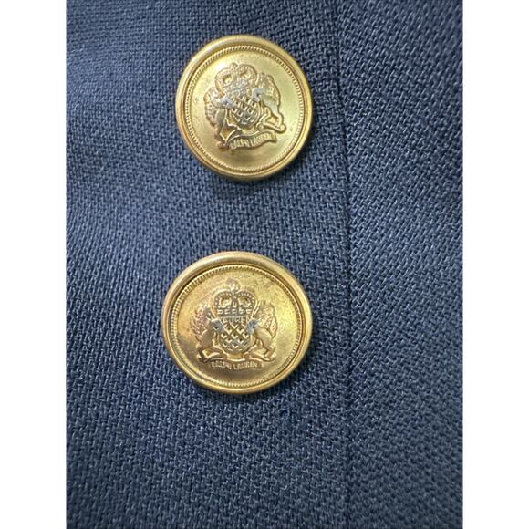 Vtg Ralph Lauren Polo Crested Logo 100% Worsted Wool Blazer, Sz 16 Made In USA - Picture 8 of 12